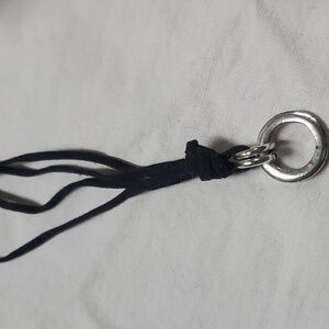 Black‎ leather 2 strand chocker for pendants
